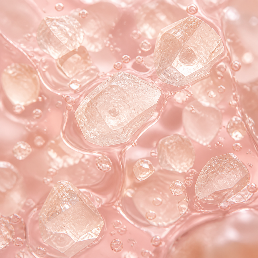 Niacinamide in een lichte, kristalachtige serumtextuur